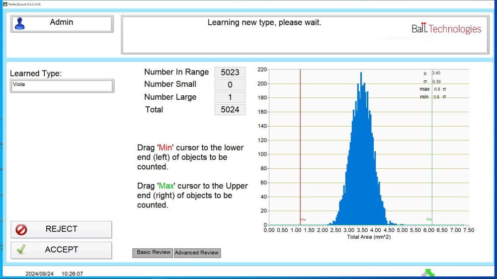 AIによる学習ヒストグラムの画像資料